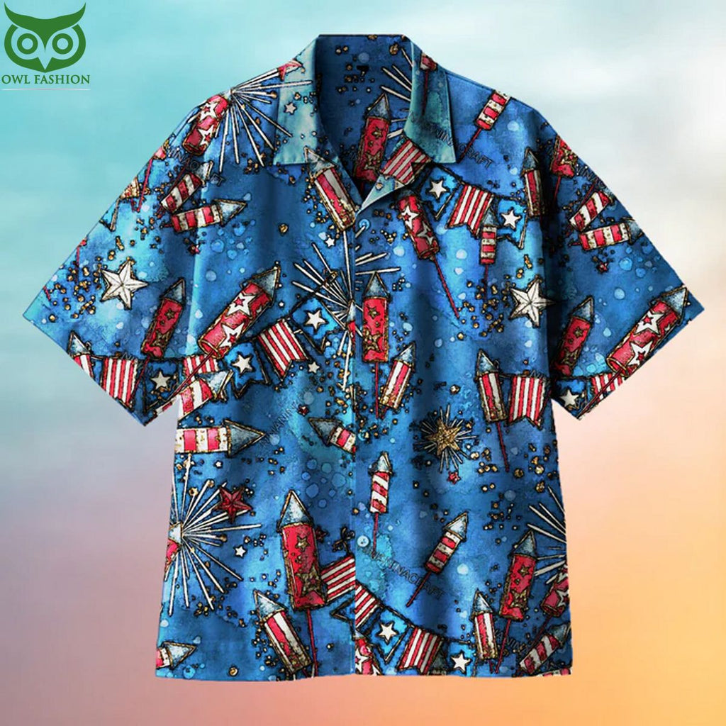 Independence Day Fireworks Universal Hawaiian Shirt
