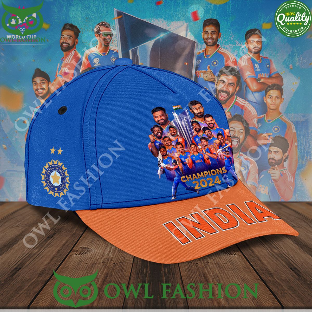 India x ICC mens Champion T20 World Cup 2024 Limited Classic Cap