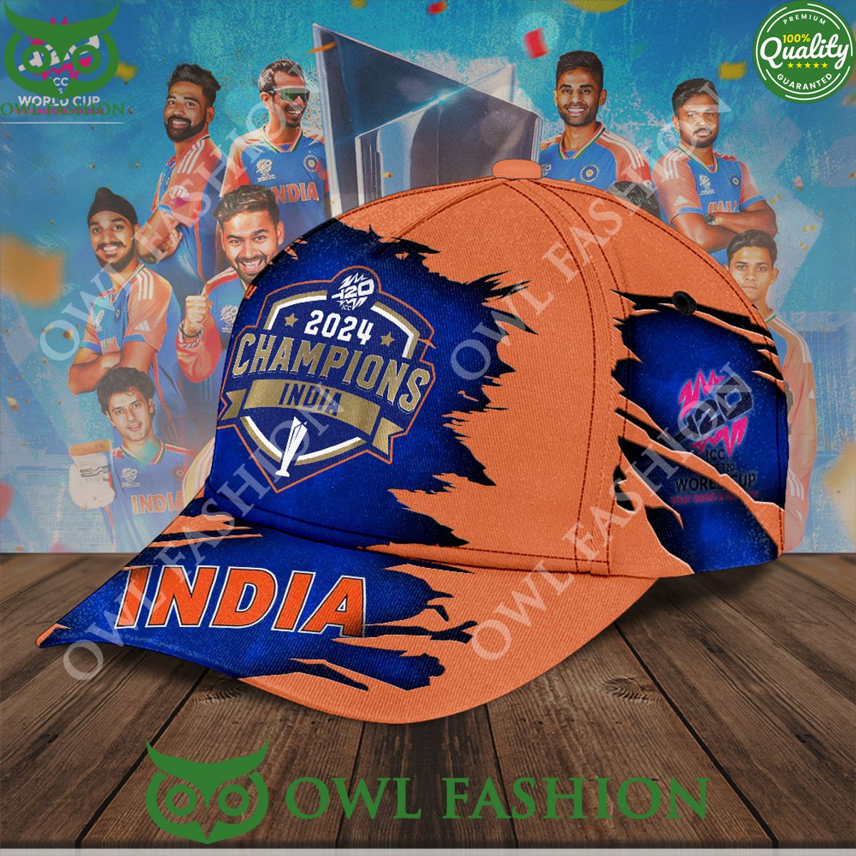 India x ICC mens T20 World Cup 2024 Classic Cap