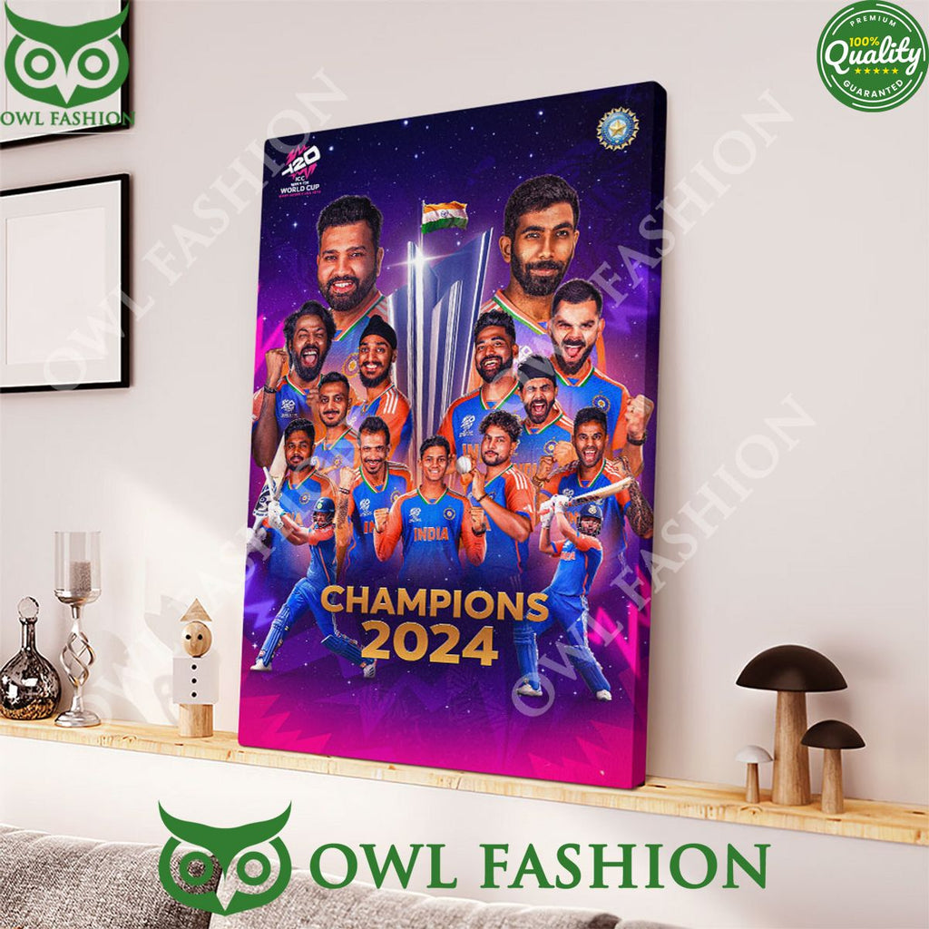 India x ICC men’s T20 World Cup Champion Canvas