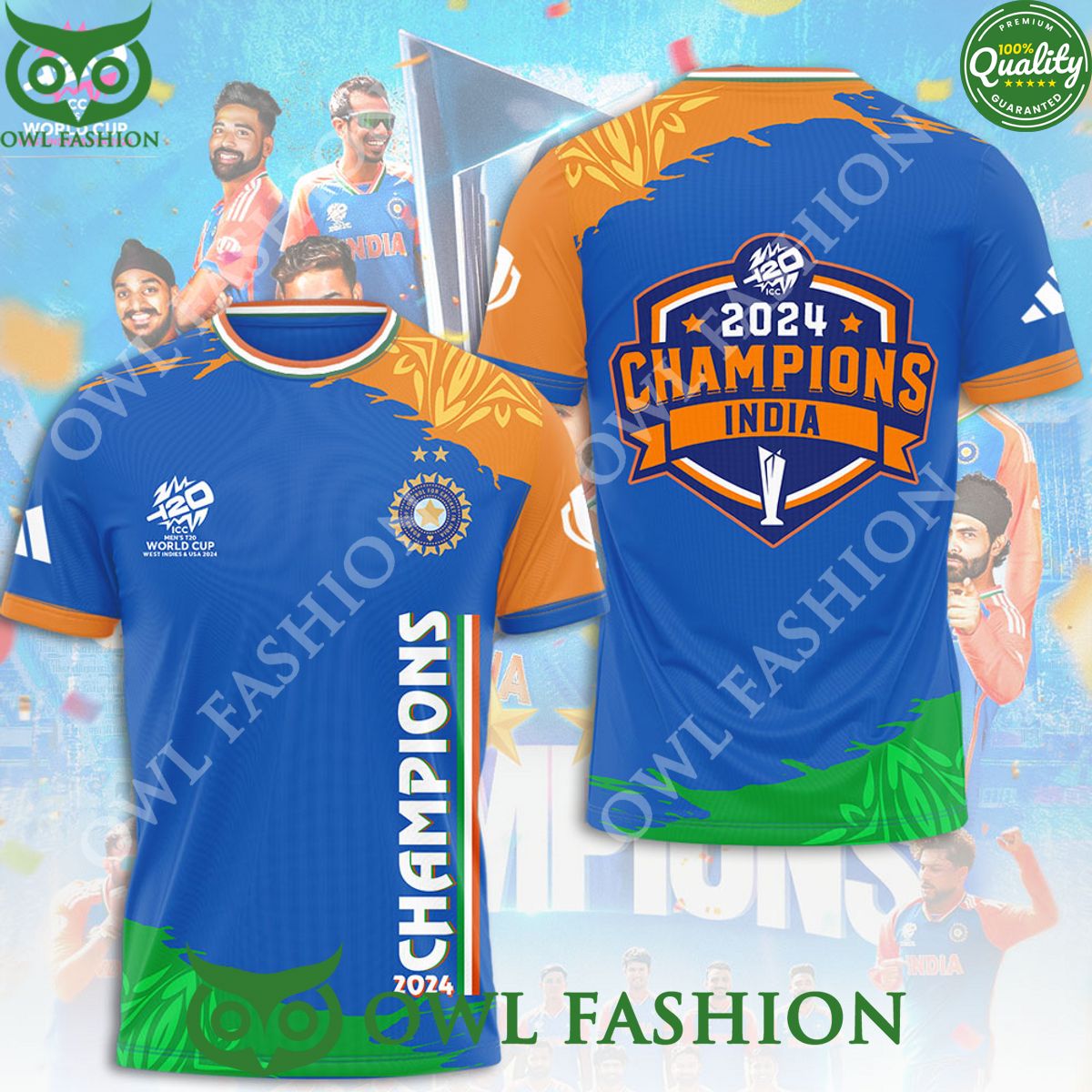India x ICC mens T20 World Cup Limited 3D Tshirt