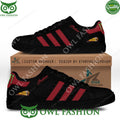 Indian Motorcycle Brand Black Stan Smith Shoes