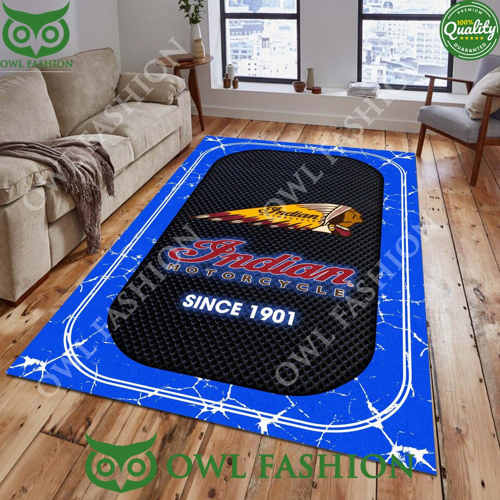 Indian Motorcycle since 1901 stone marble Rug carpet for living room