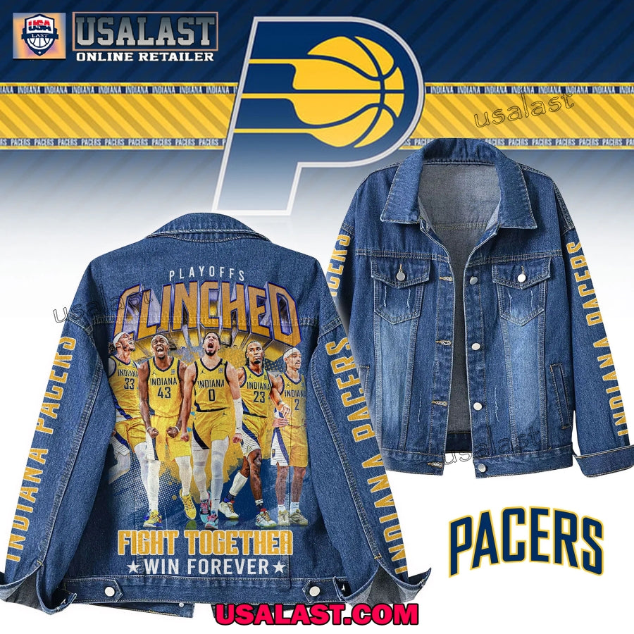 Indiana Pacers Fight Together Win Forever Denim Jacket