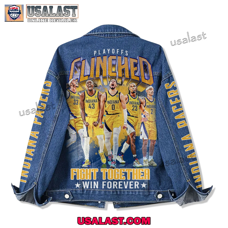 Indiana Pacers Fight Together Win Forever Denim Jacket
