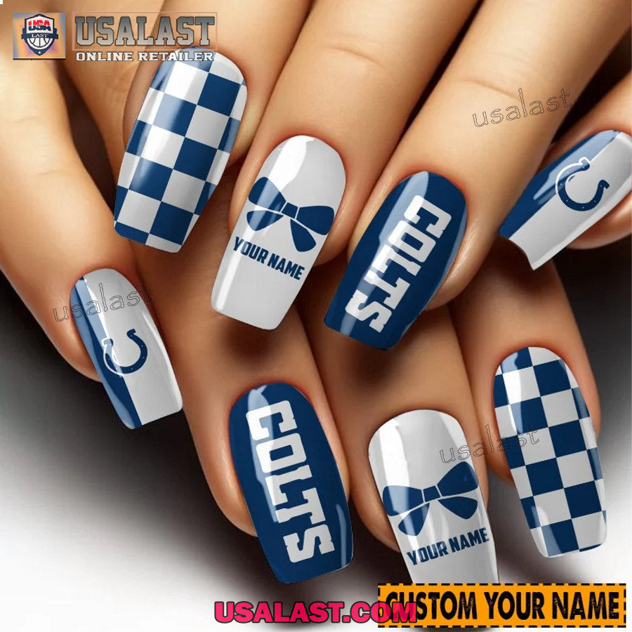 Indianapolis Colts Women Custom Nails Set