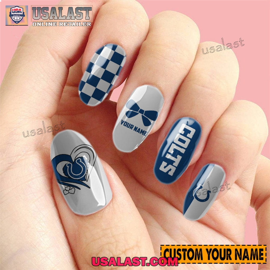 Indianapolis Colts Women Custom Nails Set