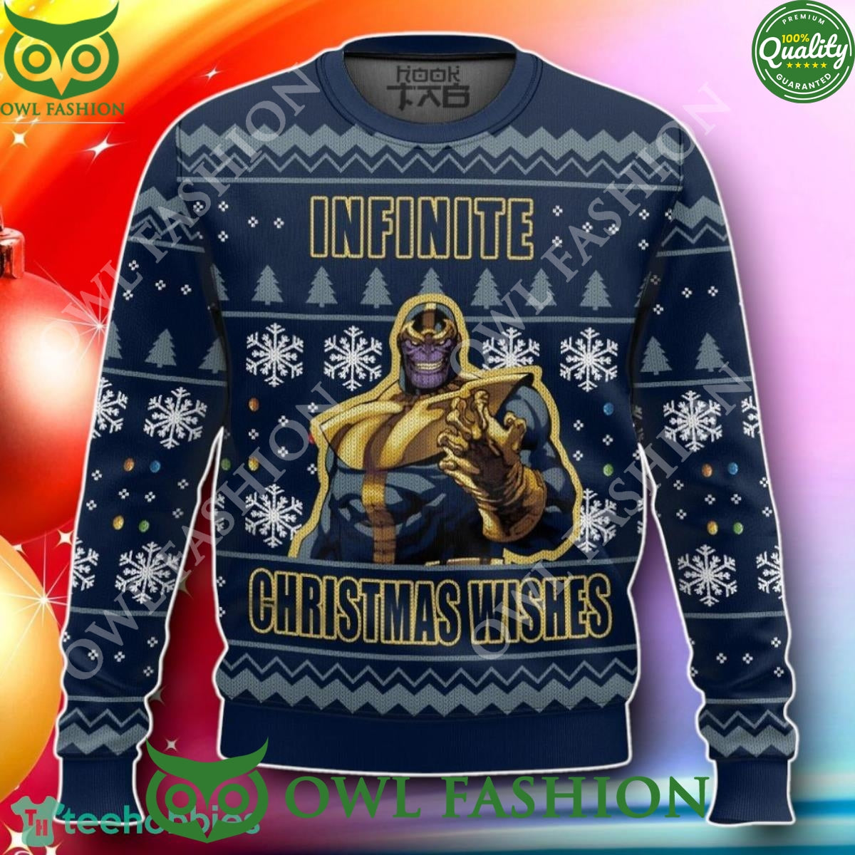 Infinite Christmas Wishes Thanos New Design 2024 Ugly Sweater
