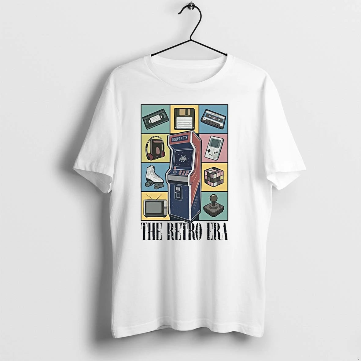 Insert Coin The Retro Era 1980s 1990s Nostalgia Arcade Gaming Console Gamer 0 Tshirts Sweater