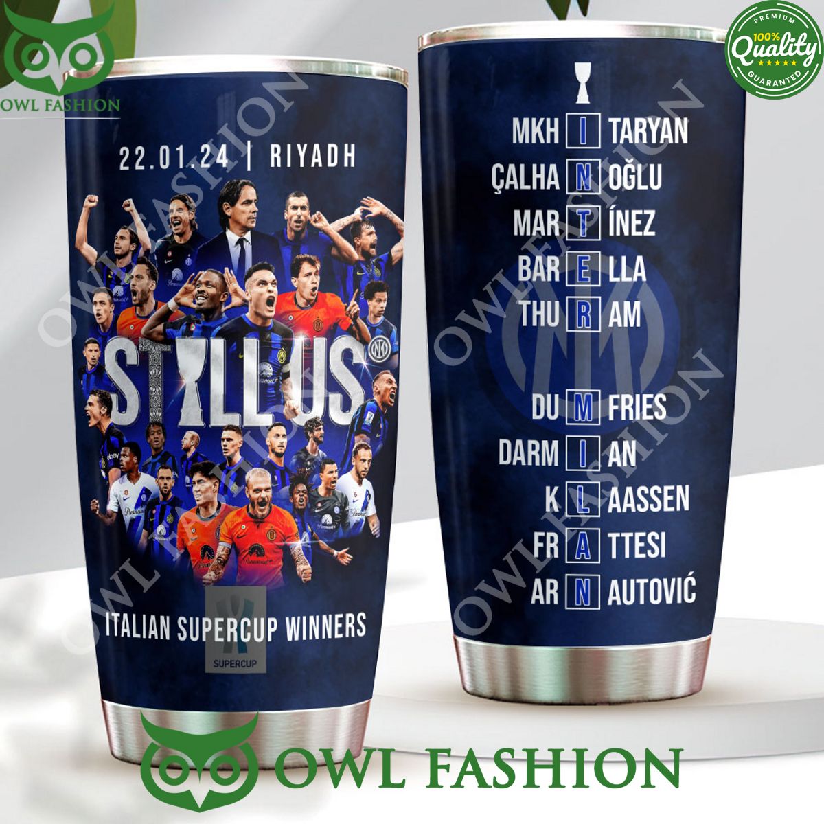 Inter Milan FC Italian Supercup 2023 Stall us Tumbler Cup
