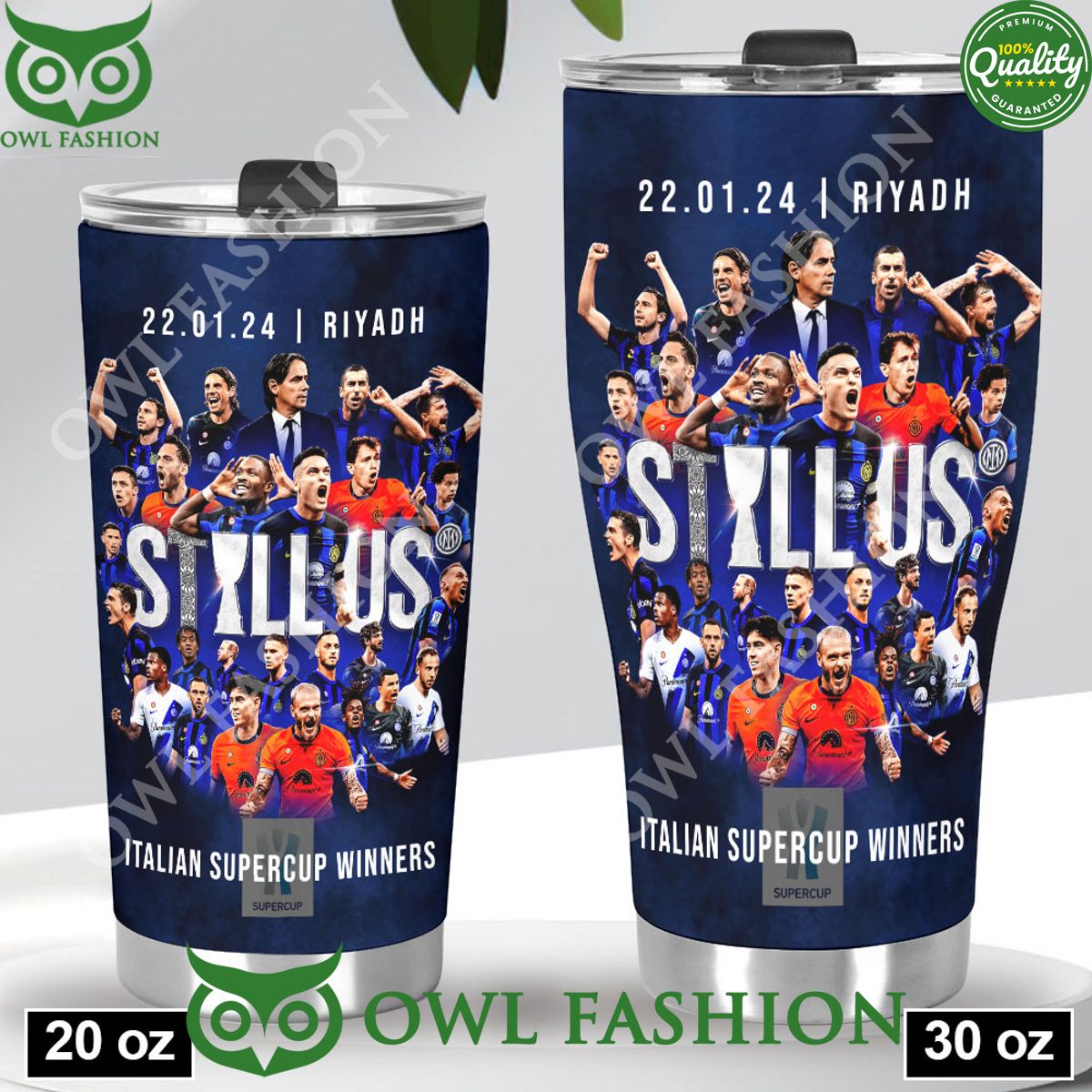 Inter Milan FC Italian Supercup 2023 Stall us Tumbler Cup