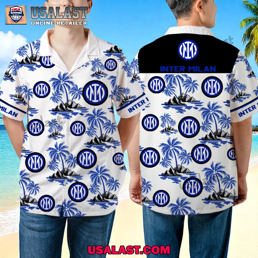 Inter Milan FC Summer Hawaiian Shirt Outfit 2025