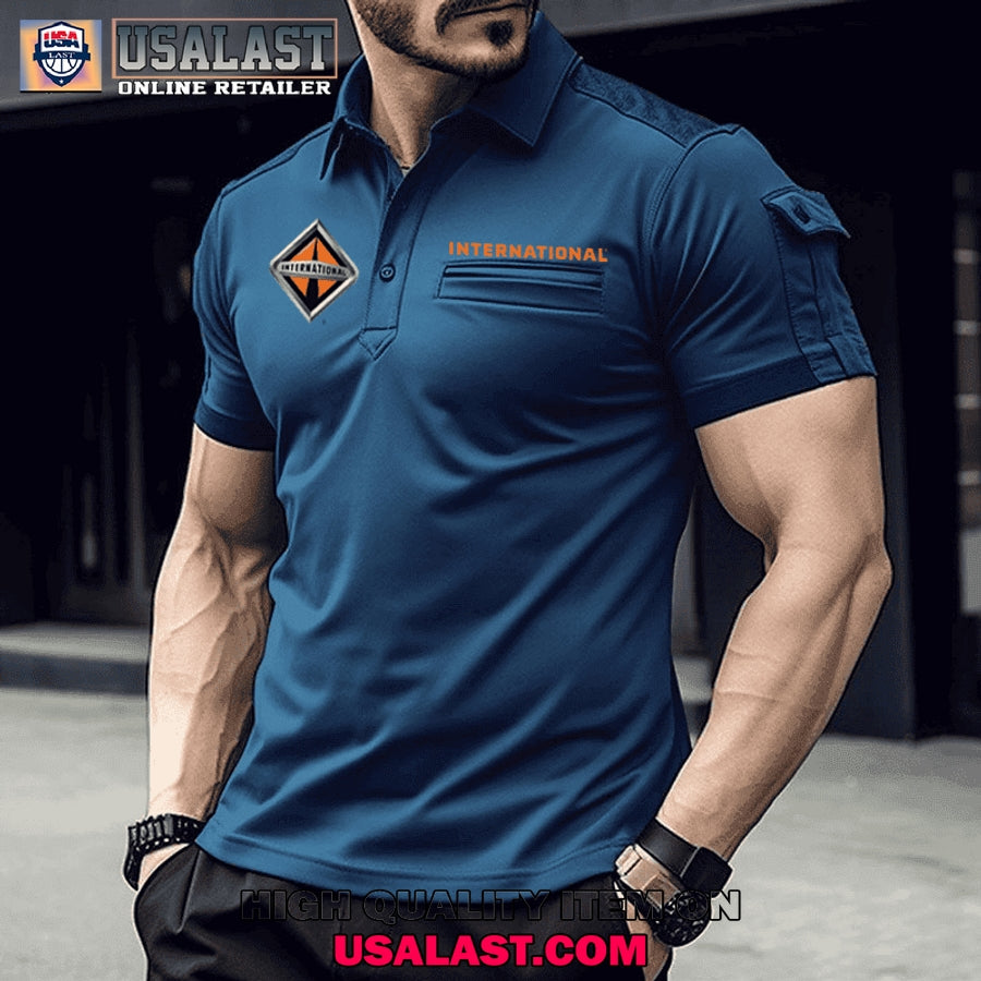 International Truck Custom Name Men Polo Shirt