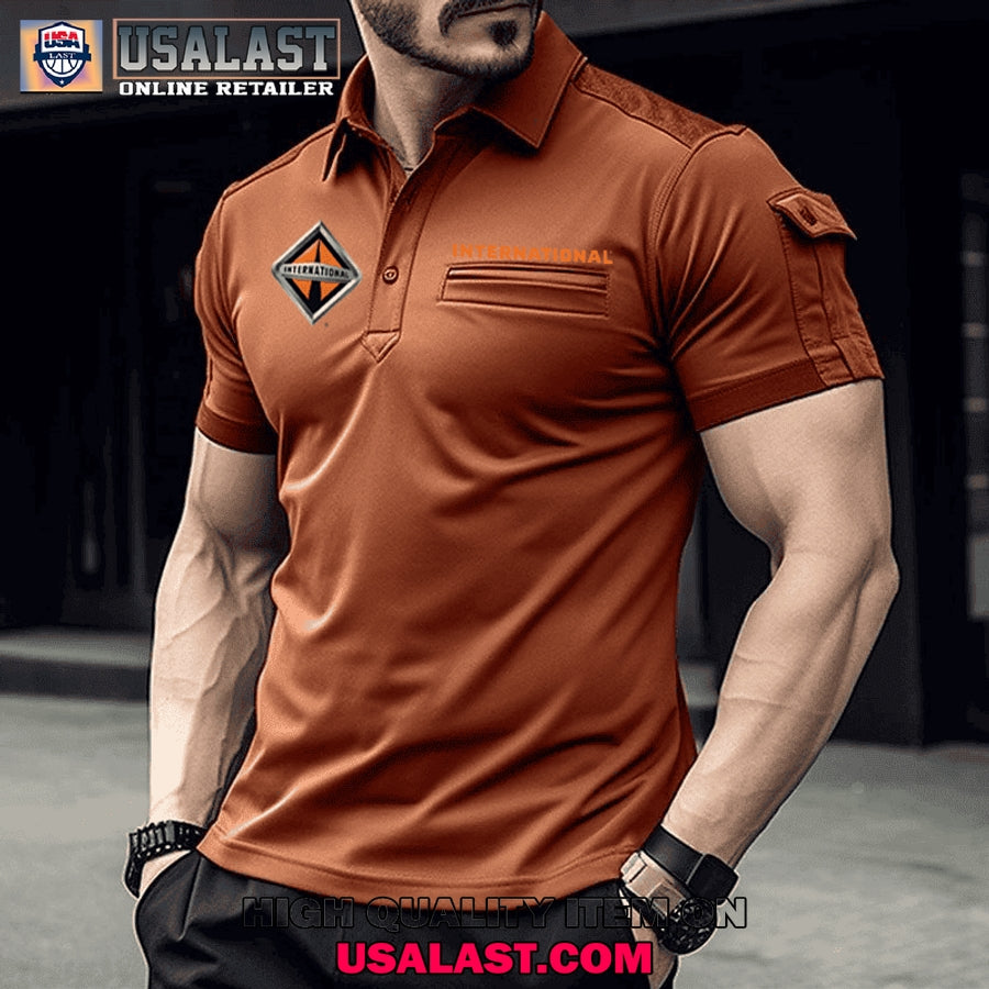 International Truck Custom Name Men Polo Shirt