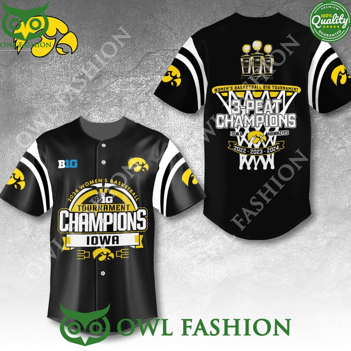 Iowa Hawkeyes Women Tournament Champion 2024 Baseball Jersey Shirt