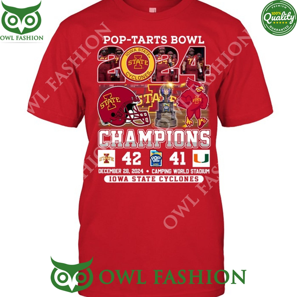 Iowa State Cs Bowl Pop Tarts Bowl champions 42 41 t shirt