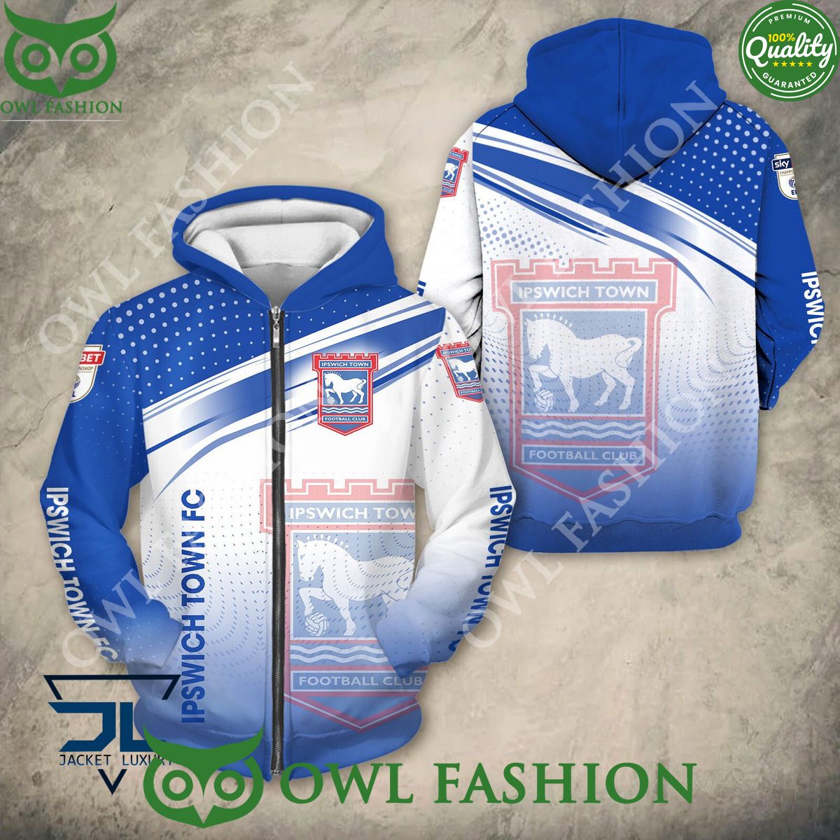 Ipswich Town F.C EFL Champion 2024 3D Hoodie Shirt