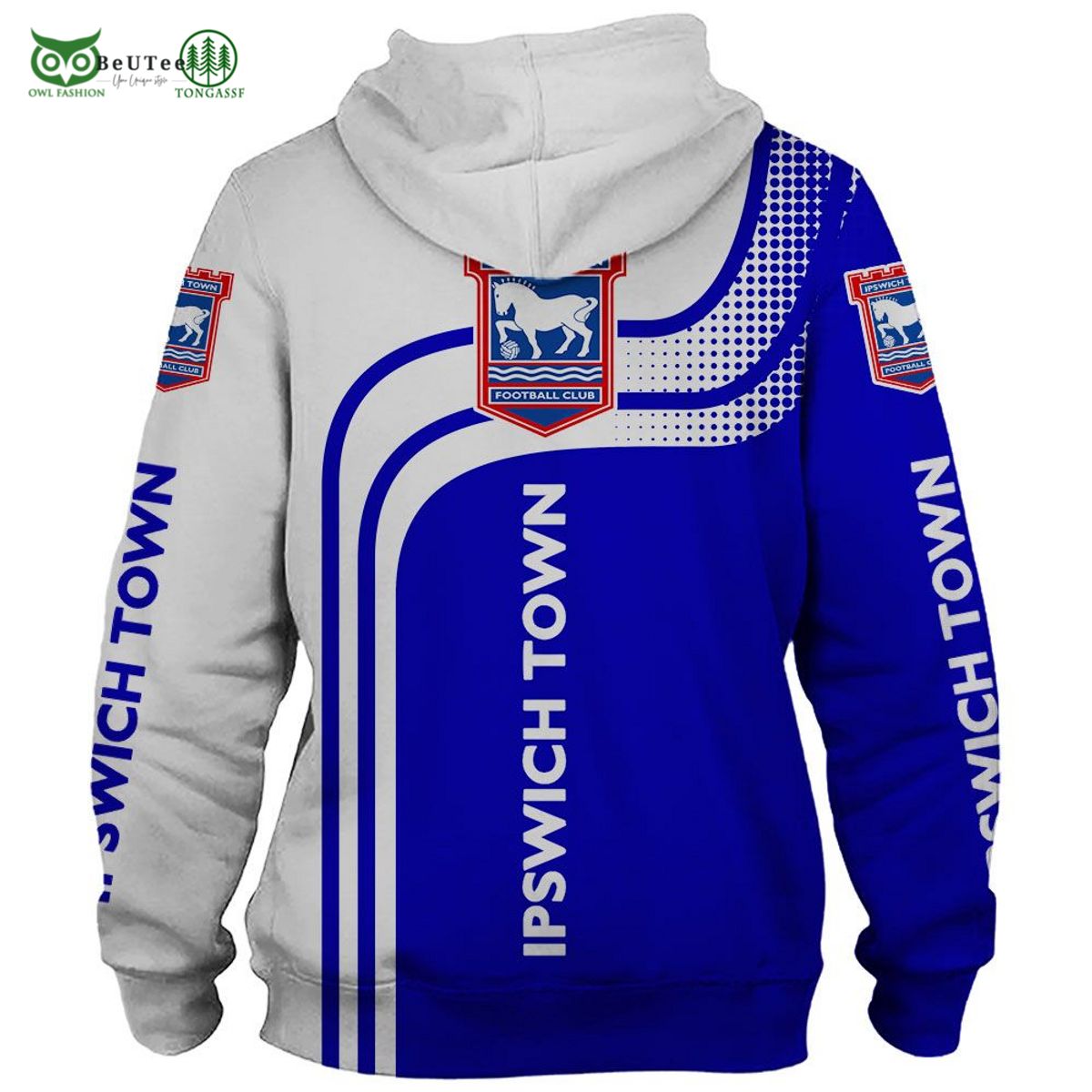 Ipswich Town FC EFL League One 3D Printed Hoodie Sweatshirt Sweater