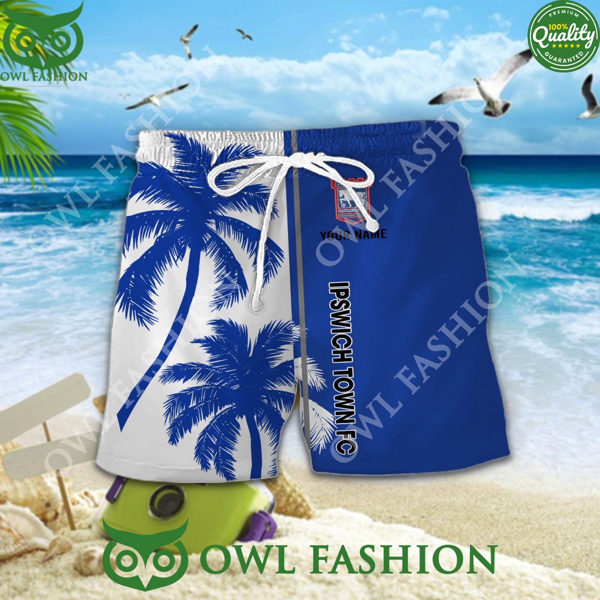 Ipswich Town Summer Beach Tropical Coconut Tree 2024 Custom Hawaiian Shirt