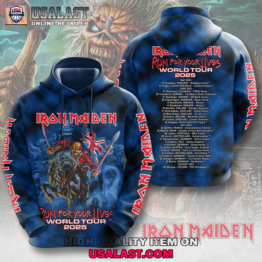 Iron Maiden Run For Your Lives 3D Hoodie, T-Shirt
