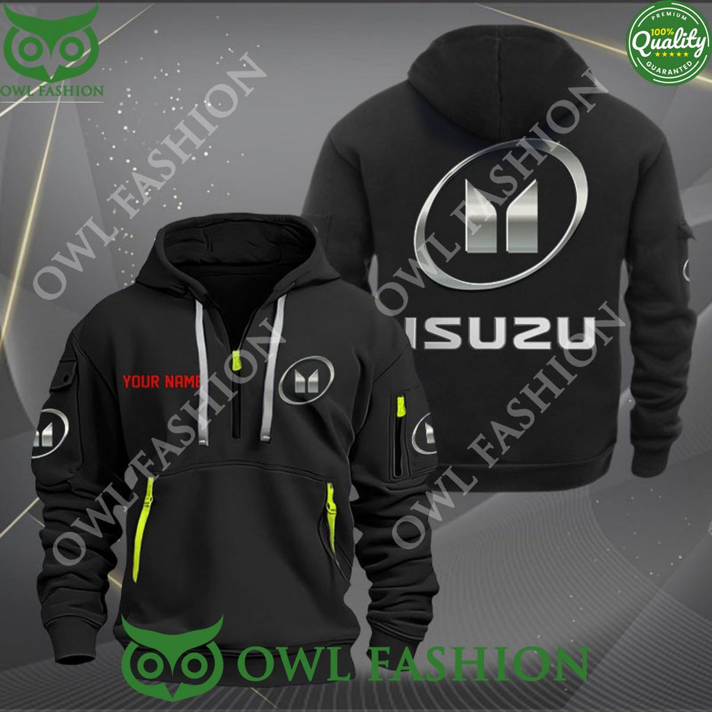 Isuzu Car Motor Luxury Customized 2d half zipper hoodie