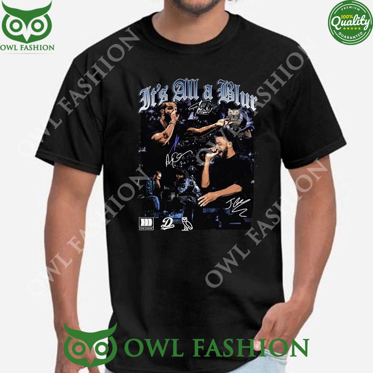 Its All A Blur Tour Shirt Big As The What 2024 Tour Drake J Cole Fan Rap Official t shirt