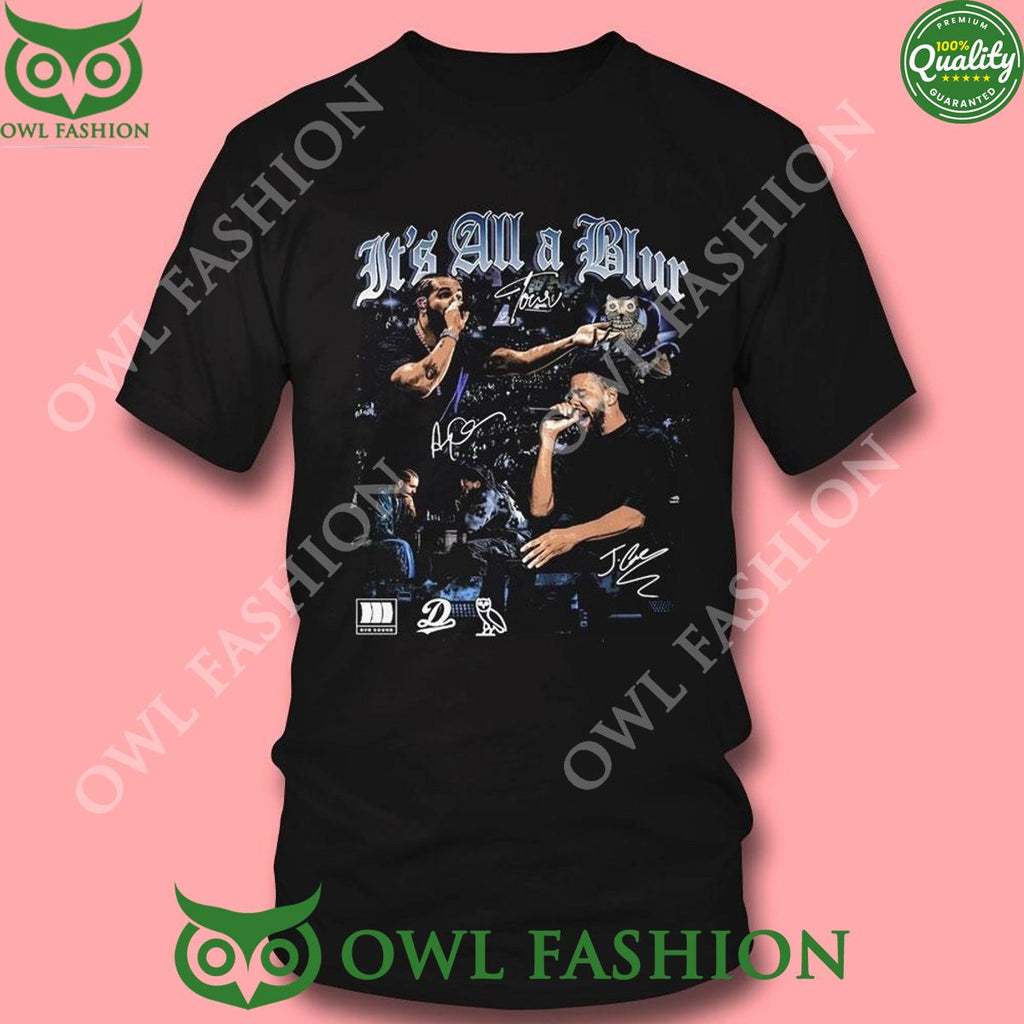Its All A Blur Tour Shirt Big As The What 2024 Tour Drake J Cole Fan Rap Official t shirt