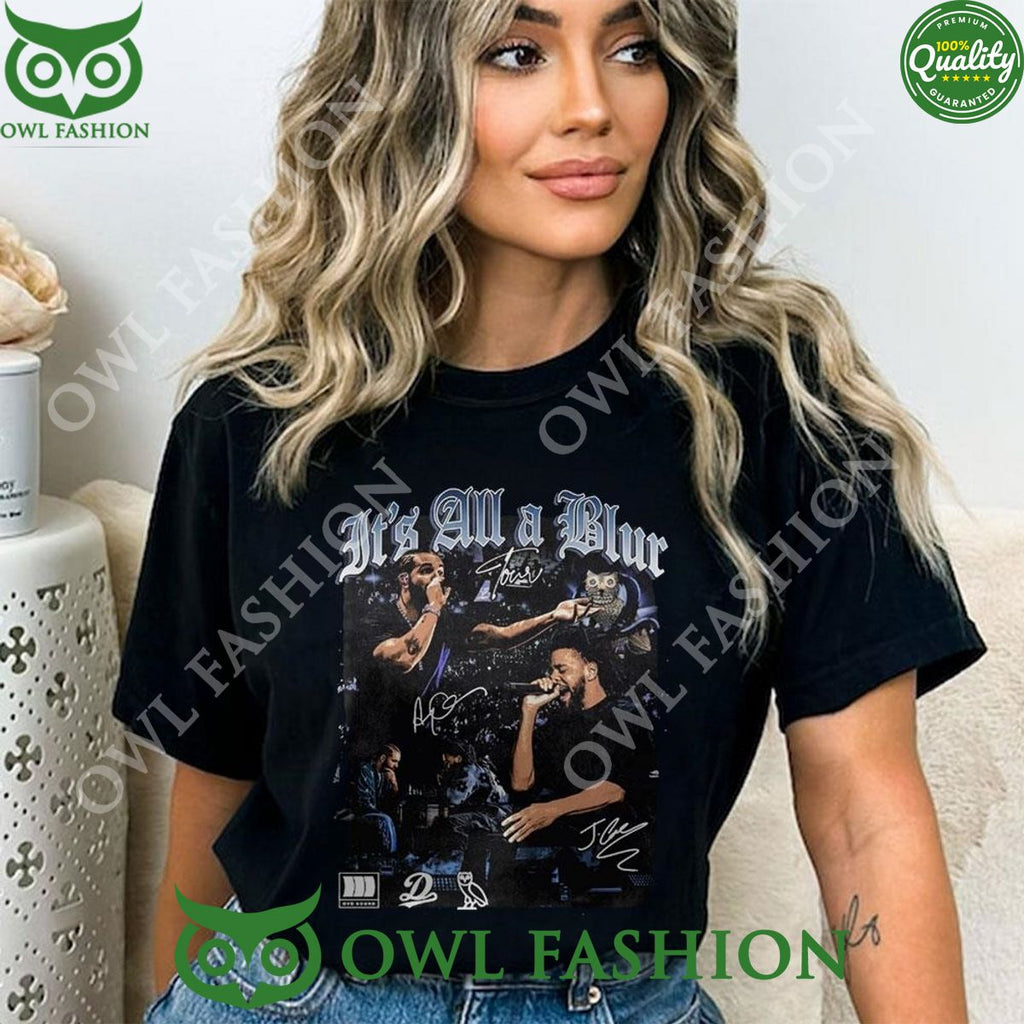 Its All A Blur Tour Shirt Big As The What 2024 Tour Drake J Cole Fan Rap Official t shirt