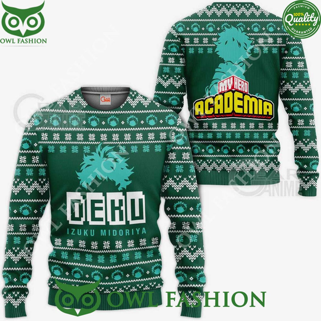 Izuku Midoriya Ugly Christmas Sweater Deku Xmas Shirt