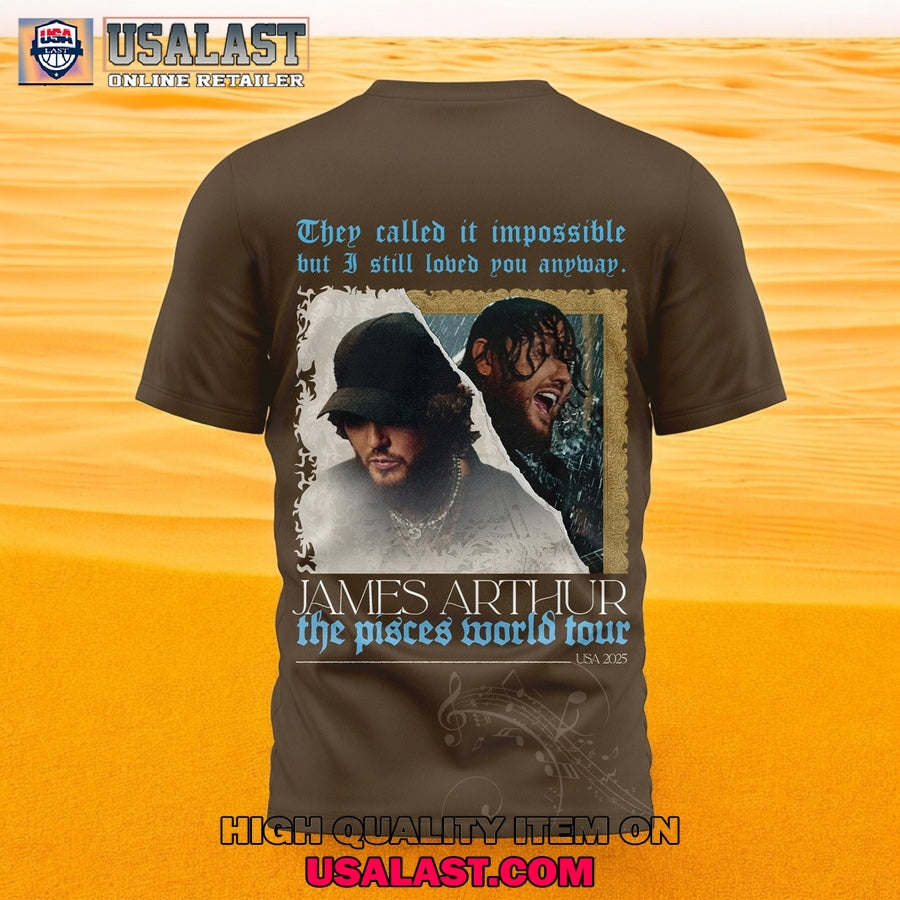 James Arthur The Pisces World Tour 2025 3D Shirt