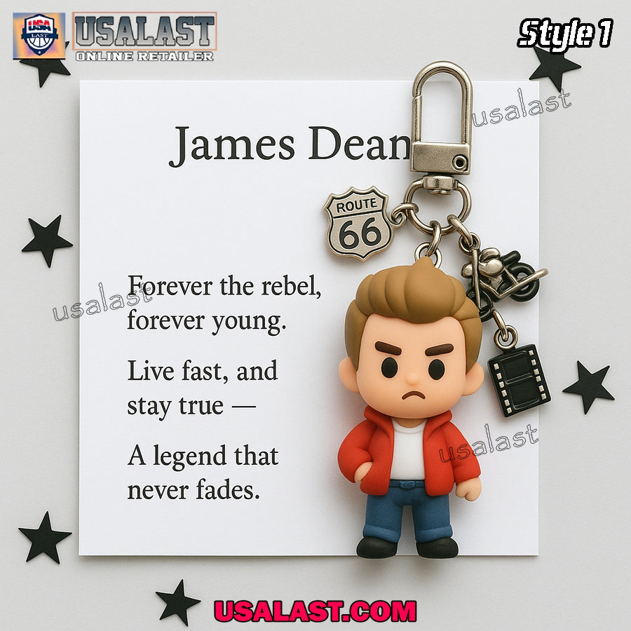 James Dean Memorial Keyring Keychain