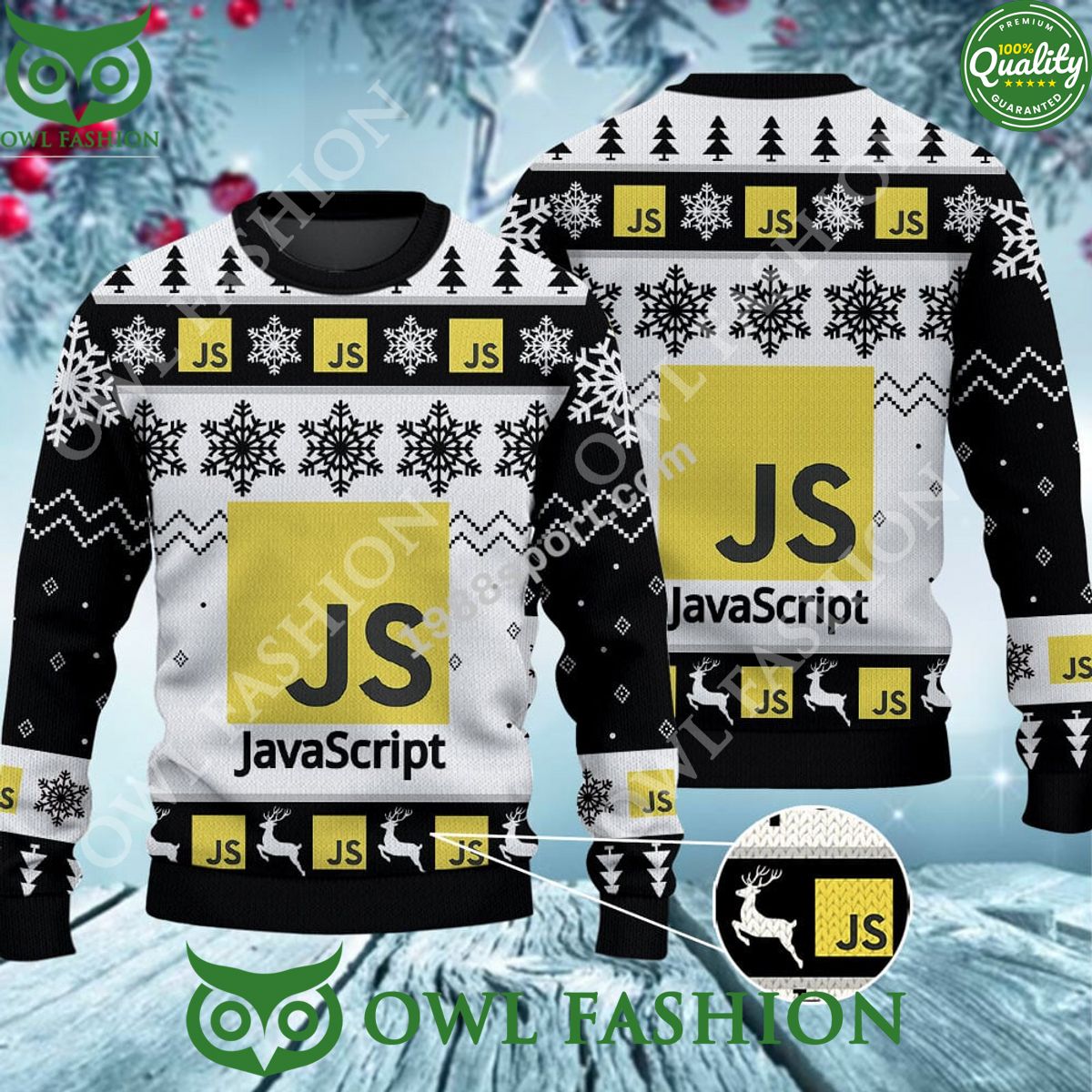 JavaScript programming language IT Ugly Sweater Jumper