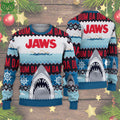 Jaws Horror Movie Dum Da Ugly Christmas Sweater