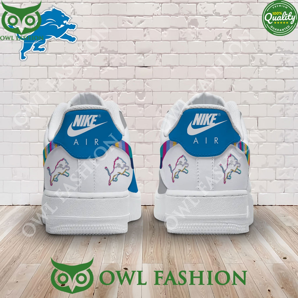 Detroit Lions Crucial Catch Intercept Cancer Air Force 1 Sneaker