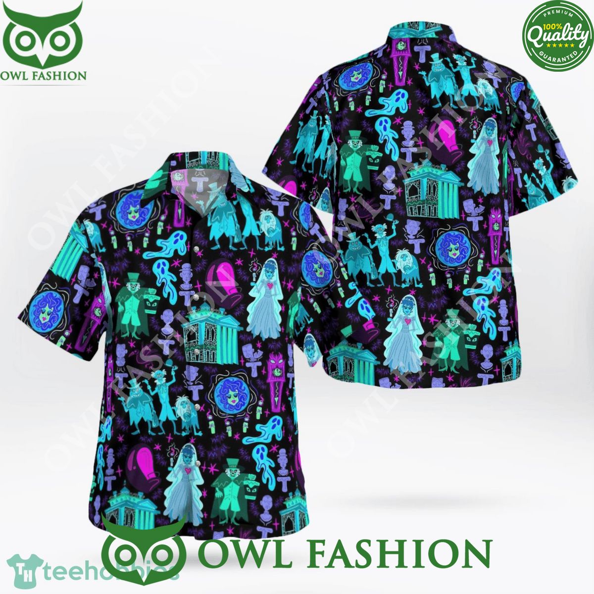 Haunted Mansion Ghosts Halloween Vibe Hawaiian Shirt