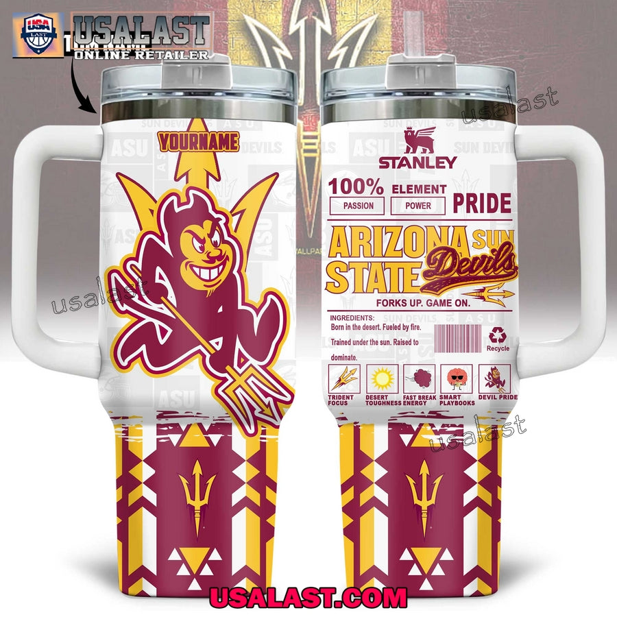 Arizona State Sun Devils Custom Name 40oz Tumbler Cup