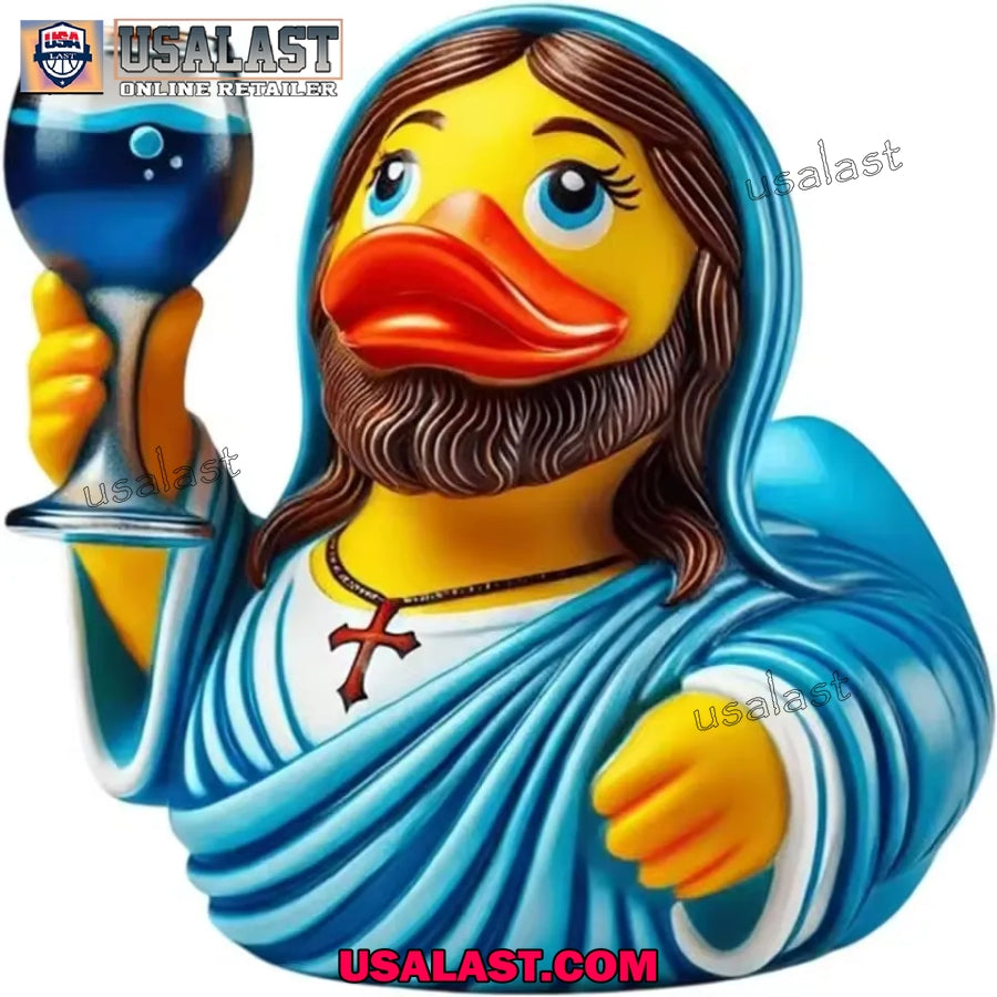 Jesus Christian, Maria Resin Duck Ornament