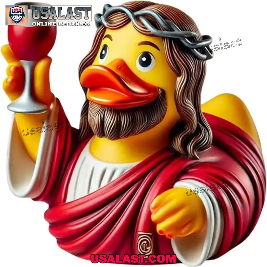 Jesus Christian, Maria Resin Duck Ornament