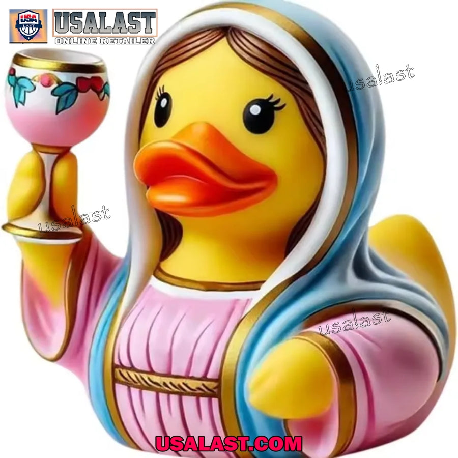 Jesus Christian, Maria Resin Duck Ornament