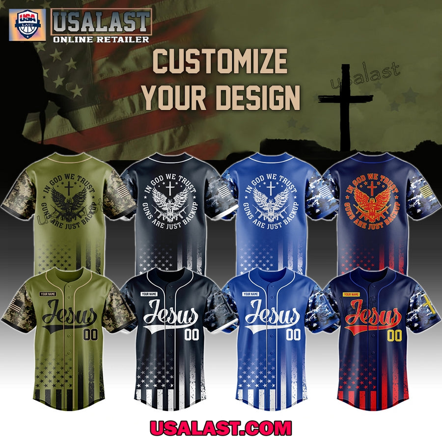 Jesus In God We Trust Baseball Jersey Shirt