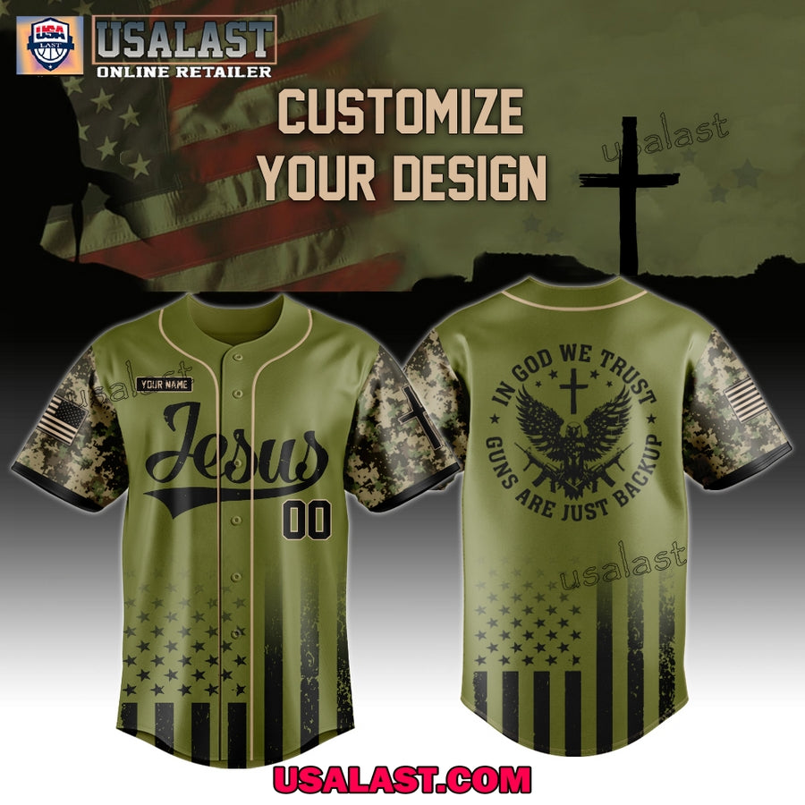 Jesus In God We Trust Baseball Jersey Shirt