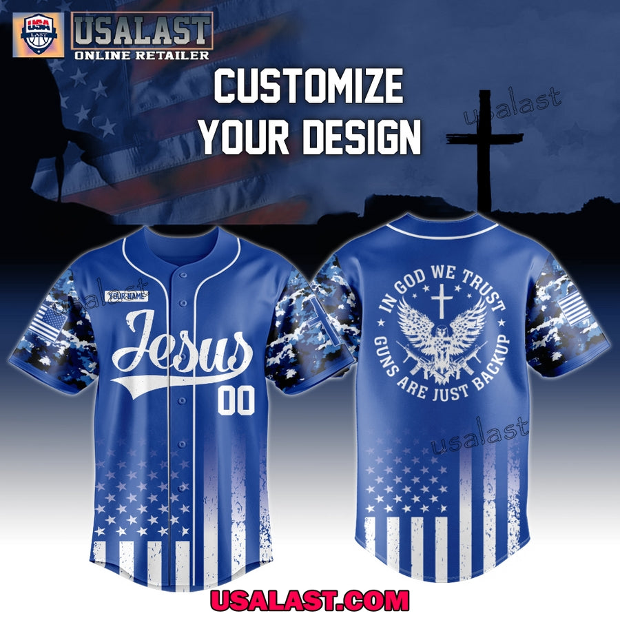Jesus In God We Trust Baseball Jersey Shirt
