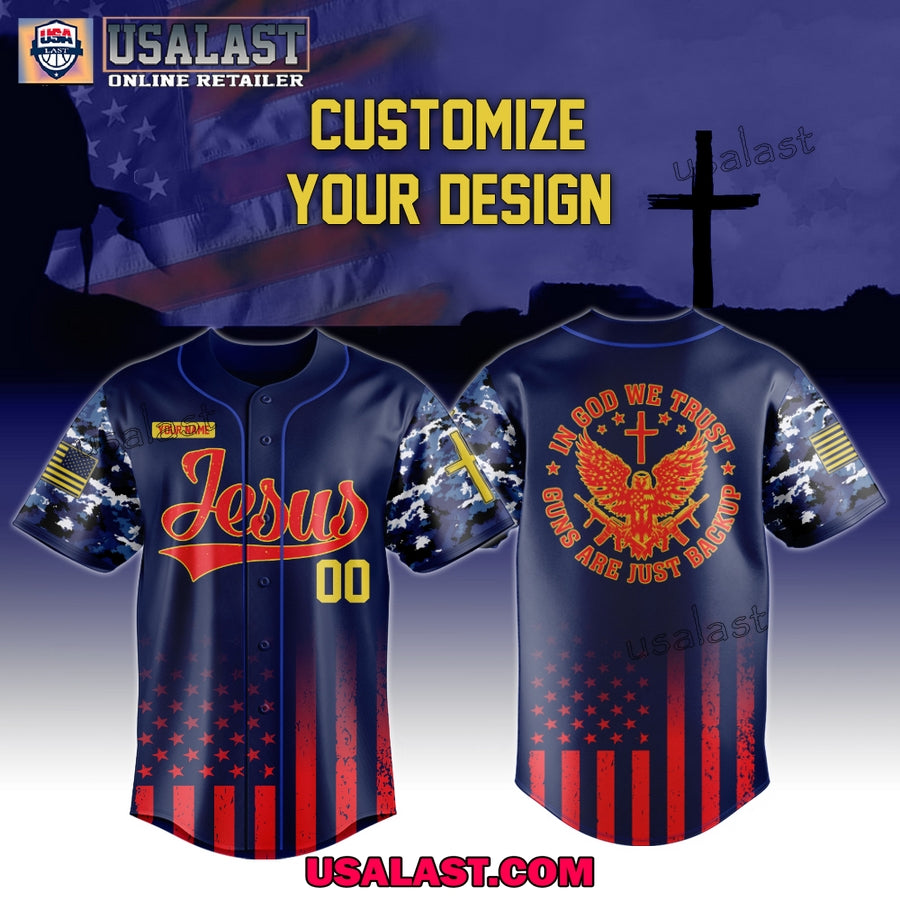 Jesus In God We Trust Baseball Jersey Shirt