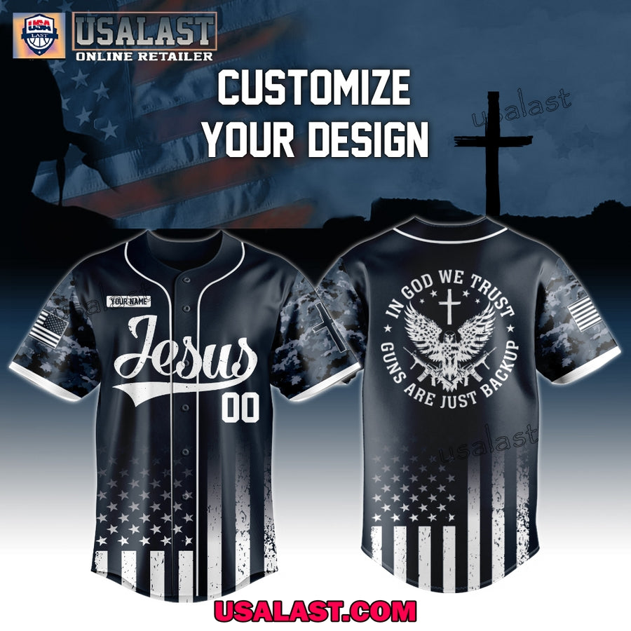 Jesus In God We Trust Baseball Jersey Shirt