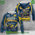 Jim harbaugh Michigan Wolverines 1 time Champions National 2023 hoodie shirt