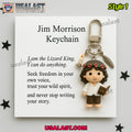 Jim Morrison Memorial Multi Charm Keychain