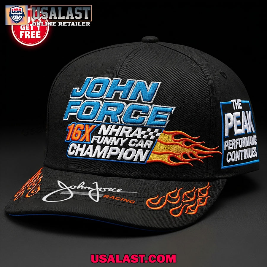 John Force 16 NHRA Funny Car Champion Classic Cap