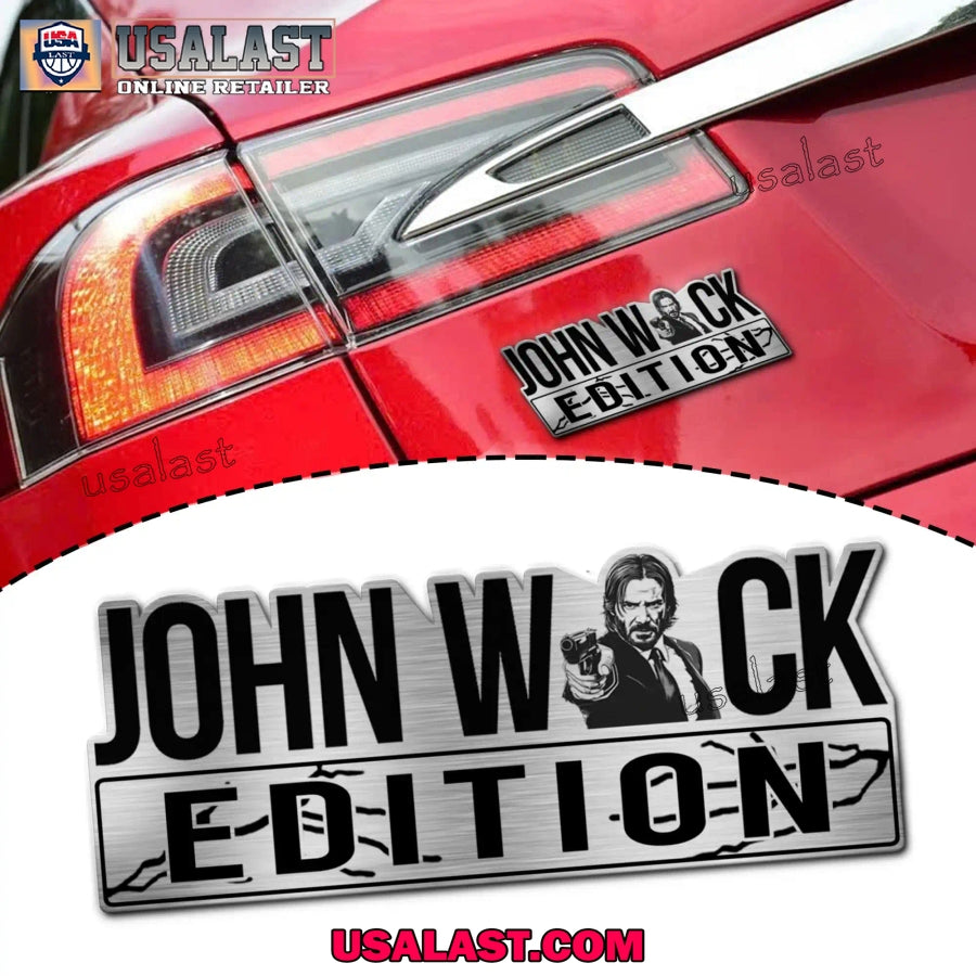 John Wick Edition Custom 3D Car Badge Sticker