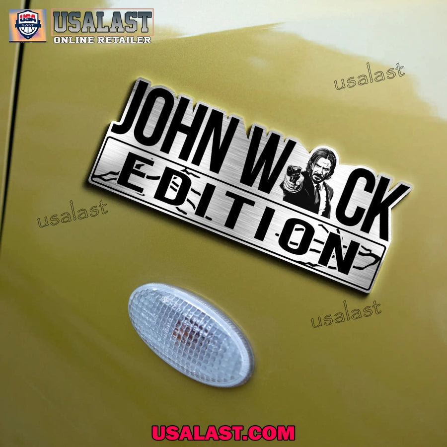 John Wick Edition Custom 3D Car Badge Sticker