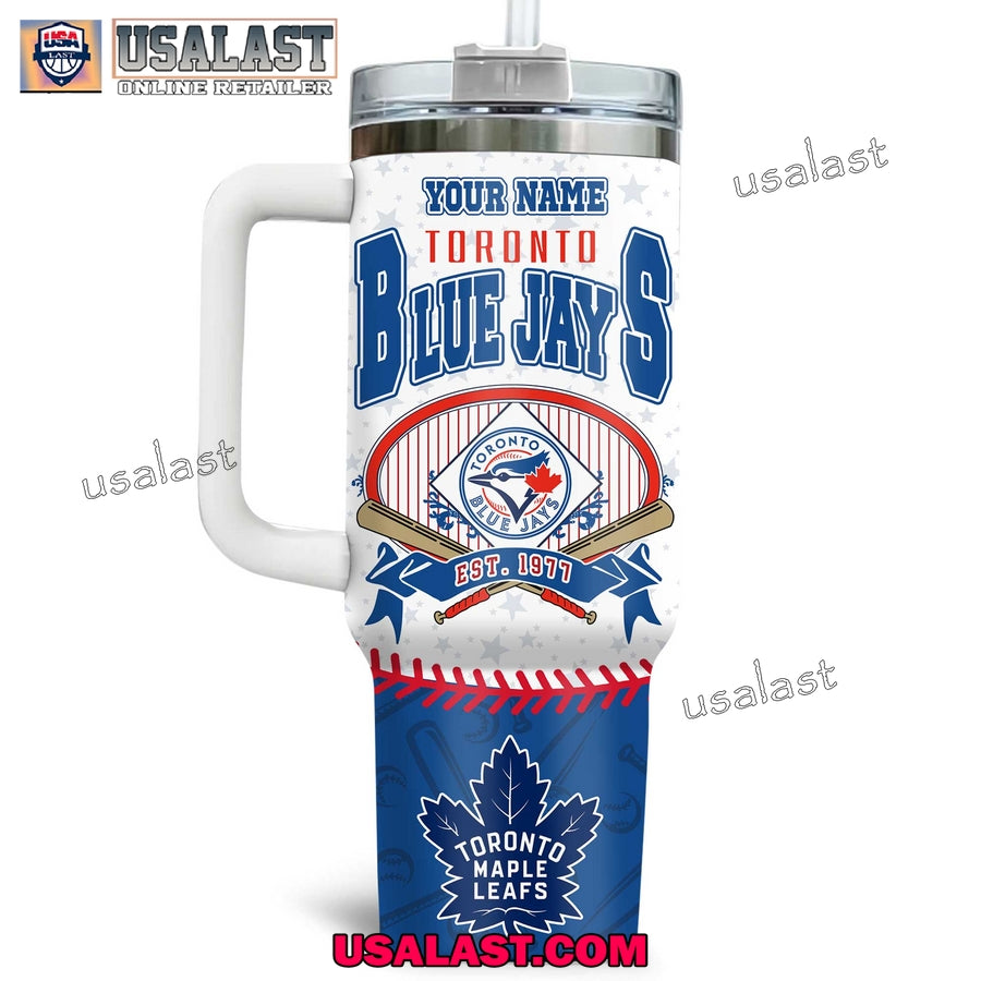 Toronto Blue Jays Custom Name 40oz Tumbler Cup